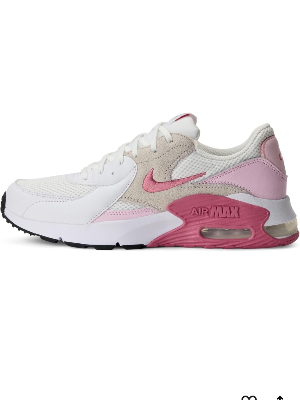 Nike Women's Air Max Excee Shoes sz 7.5 new White/Peony/Pink Foam/Platinum Tint